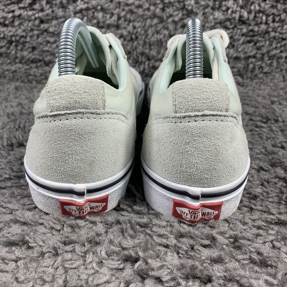VANS Ward Suede Canvas Sneakers Women's 8.5 Mint Green White Skate Shoes Retro - Picture 2 of 8